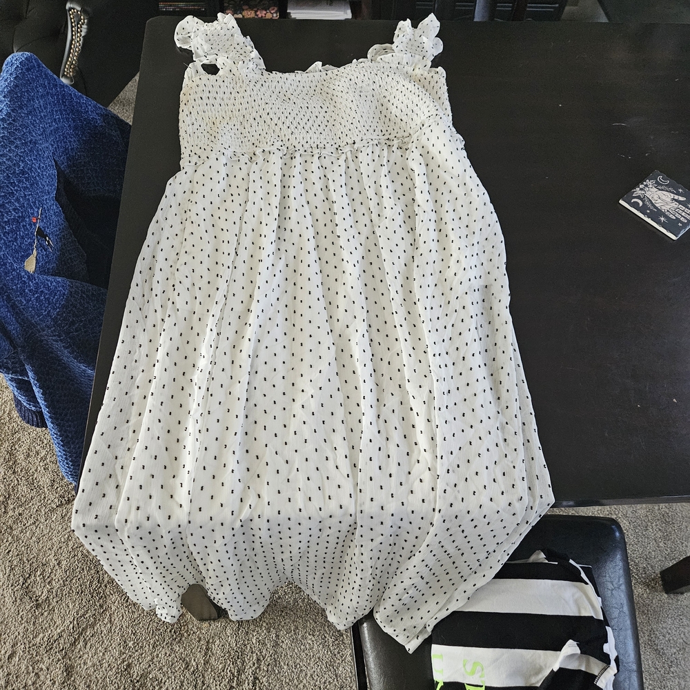 White Polka Dot Dress Maternity